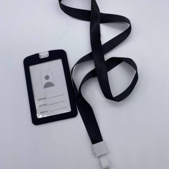 Silica Gel ID Holder and Lanyard Black - Picture 2 of 4